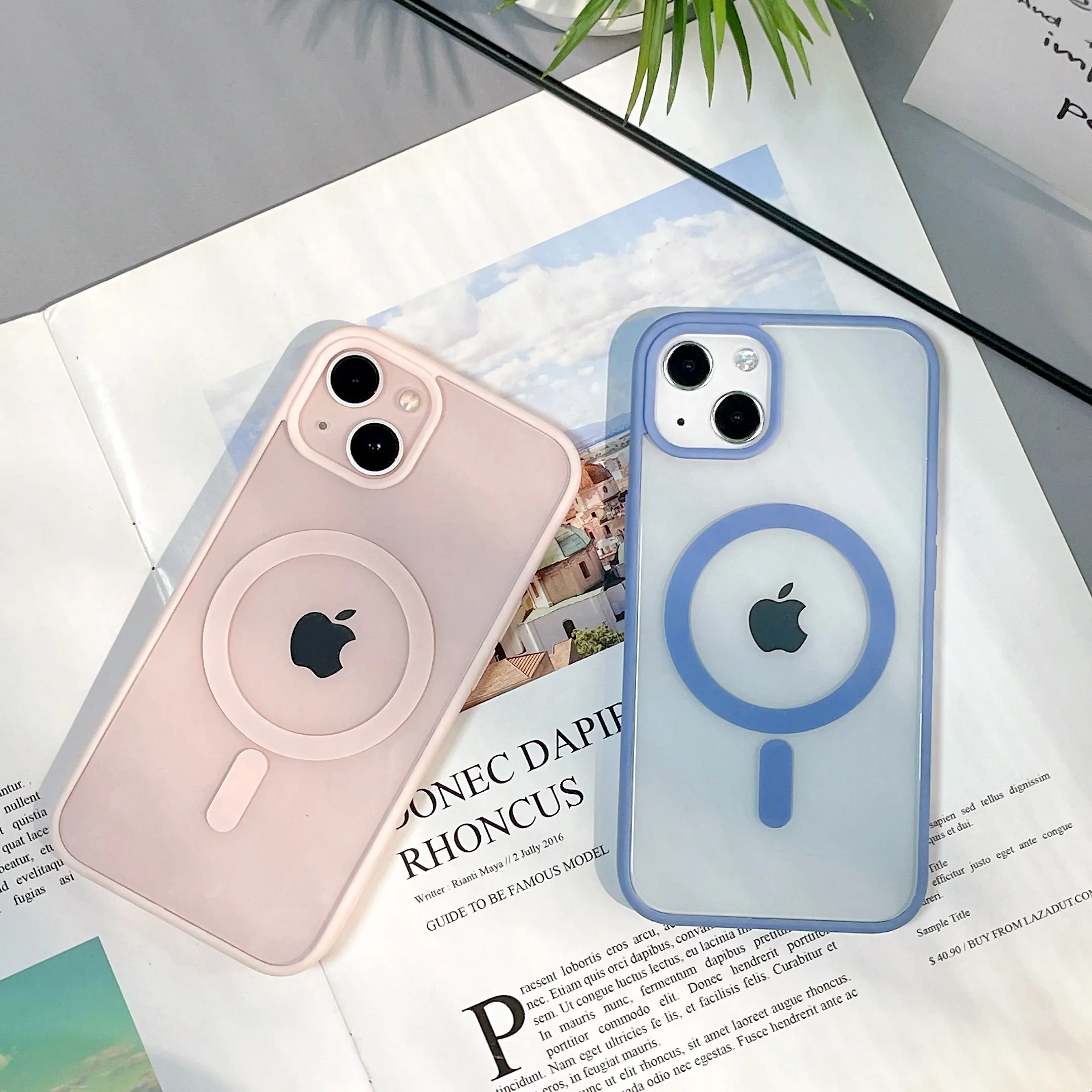 Terlaris Casing Transparan Jernih untuk iPhone 14 Pro Max Casing Ponsel Tempel Magnetis untuk iPhone 13 Pro Max