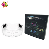 Lunettes brillantes avec lumières LED colorées, lunettes clignotantes, décoration de fête, en plastique, pour les jeunes