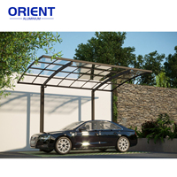 Abri de voiture extérieur en aluminium avec toit en polycarbonate