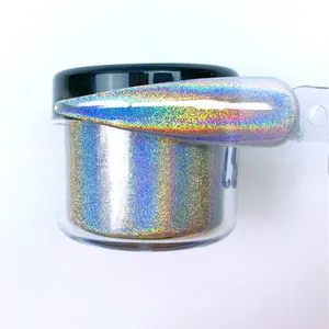 Laser Silver Shiny Holographic Pigment Glitter Cosmetics Grade