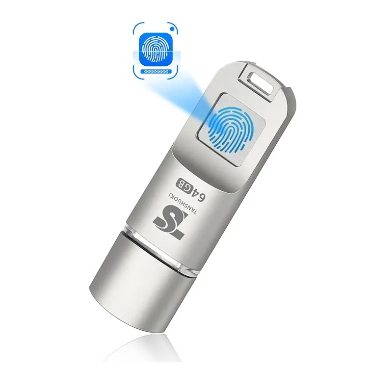 Customs logo printed metal material 3 in one Otg pendrive 500gb secure fingerprint encrypted usb flash drive