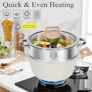 Maifan Stone Non-Stick Cookware Set 17 Piece Full Kitchen Cooking Pot Frying Pan Set For Household Use - Product Image 1