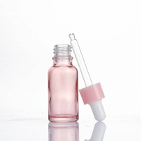 Flacon de mélange cosmétique 10 ml, flacon compte-gouttes en verre rose pêche 20 ml pour huile essentielle, flacon vide pour liquide essentiel
