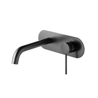 Robinet mural encastré en laiton gris, style moderne et épuré, avec poignée unique et cartouche céramique – Offre Spéciale
