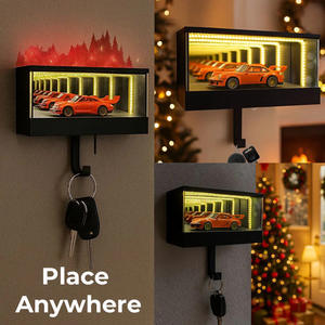 Wholesale New Printed Car <b>Key</b> Holder Wall Mount Organizer with LED Garage Hook Easy Installation Fun Home Decor - Product Image 4