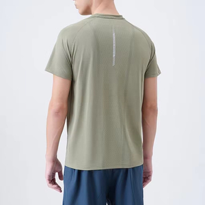 Vêtements de sport d'été de haute qualité pour hommes, t-shirt uni avec logo, t-shirts personnalisés, t-shirt à col contrastant - Product Image 3