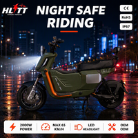 Scooter électrique, cyclomoteur 2000W, 65 km/h, phare LED, conduite de nuit, trajets en ville, adulte, certifié CE, fabriqué en usine