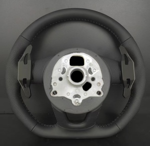 Volant en cuir perforé S-Line avec palettes de changement de vitesse pour Audi A3 A4 <span class=keywords><strong>A5</strong></span> A6 Q3 Q5 Q7 R8 A7 RS6 A8 S/RS Series - Product Image 2