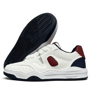 Zapatos para caminar para hombre, zapatillas bajas de malla con cordones de PU, calzado deportivo informal con suela gruesa - Product Image 4