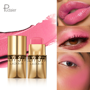 Nhà Máy Tại Chỗ Bán Buôn Cao Sắc Tố 3 Trong 1 Đa Sử Dụng Stick Son Môi <span class=keywords><strong>Eyeshadow</strong></span> <span class=keywords><strong>Blush</strong></span> Dài Mặc Má Màu Vegan Mịn Blusher - Product Image 1