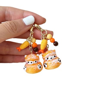 2025 Hecion vendita calda simpatica pasta sfoglia portachiavi piccolo orso cartone animato bambola di scuola borsa borsa pendente regalo per le ragazze - Product Image 4