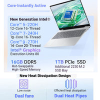 Tout neuf pour Book Pro16 16 pouces IPS 2.5K 180Hz Ordinateur portable Core I5/7/9 16 Go SSD Ordinateur portable de jeu professionnel