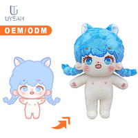 Porte-clés en peluche personnalisé UYEAH OEM/ODM, figurine de dessin animé souple, Docteur Fille, cadeau, logo personnalisé, mascotte humaine en peluche, cadeau