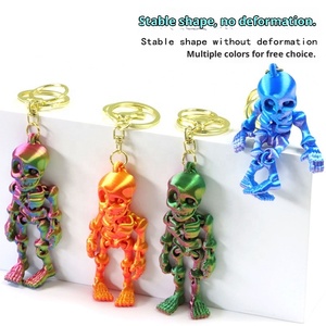 Nouveauté 2026 : Porte-clés Crâne en Plastique Imprimé en 3D, Décoration Squelette, Pendentif Modèle Animal – Idéal pour Halloween - Product Image 1