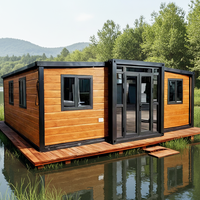 Maison conteneur préfabriquée extensible 20ft 40ft, villa mobile avec cuisine et salle de bain prêts à l'emploi