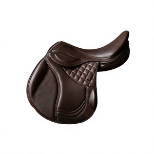 Silla de montar inglesa de cuero genuino BS International NA84, con estructura de madera de búfalo, transpirable, duradera, sostenible, con impresión de logotipo personalizado. - Product Image 1