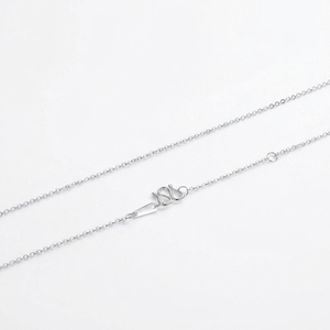 Collier classique en platine fine Pt950, blanc uni, élégant et délicat, pour hommes et femmes, bijoux intemporels de qualité supérieure - Product Image 2