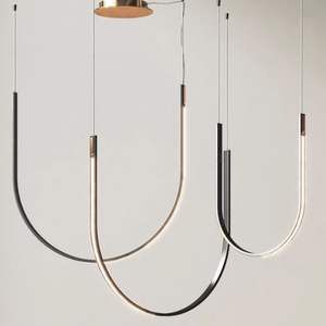 Lámpara de Techo LED de Estilo Nórdico Minimalista, de Altura Ajustable, Tamaño Mediano, para Sala de Estar, Escalera y Comedor, Uso Doméstico - Product Image 4