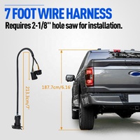 Harnais de câblage d'extension pour remorque à 7 broches de 7 pieds pour Chevrolet Dodge Ford GMC Nissan Ram Toyota OIC03BK