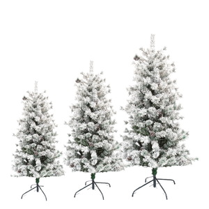 High Quality PVC White Cedar <strong>Christmas</strong> <strong>Tree</strong> Customizable Artificial Snowy Decorative <strong>Standing</strong> Personalized Foldable Lightweight - Product Image 1