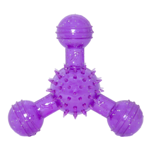 Jouet à mâcher interactif pour chiens en forme de baïonnette à trois pointes - Matériau TPR écologique, résistant aux morsures, pour usage quotidien - Product Image 4
