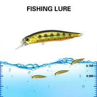 8.4g 77mm Leurres de pêche méné suspendus avec deux hameçons aigus pour truite basse 15 couleurs 8.4g 7.7cm Leurre de pêche méné flottant