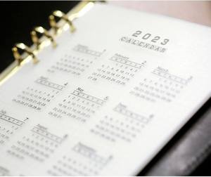 <span class=keywords><strong>2023</strong></span> plástico esmerilado PP <span class=keywords><strong>A5</strong></span>/A6 <span class=keywords><strong>calendario</strong></span> 6 anillos divisor de página páginas de fecha de plástico recargable <span class=keywords><strong>para</strong></span> planificador - Product Image 4