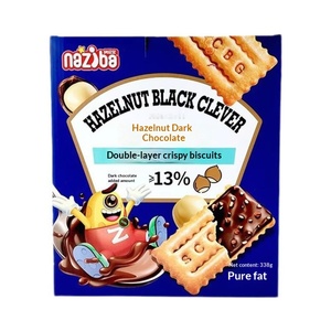 Naziba Nazibao Fındıklı Siyah Qiao Sandviç Çikolatalı Çift İnce Gıda Gevrek Bisküvi 338g Net Red Atıştırmalıklar Tuzlu - Product Image 5