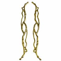 Poignée de porte en aluminium moulé rétro en forme de branche de bronze antique, bouton ou poignée de porte en forme de branche de prune, poignées de porte en forme de fleur