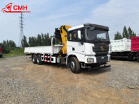 SHACMAN 6*4 Bob-lift Camion Monté Knuckle Boom Grue Montée Sur Camion Grue Avec Radio Télécommande Et Grabber