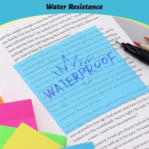Foska 50 feuilles/paquet, 350 feuilles au total, notes autocollantes transparentes pour l'écriture avec des marqueurs à base d'huile, des stylos à bille, des crayons - Product Image 5