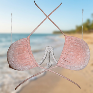 Cadena de Cuerpo con Forma de Corazón de Cristal y Pedrería Plateada, Moderna, para Bikini, Regalo de Compromiso, Boda o Aniversario para Mujer - Product Image 3
