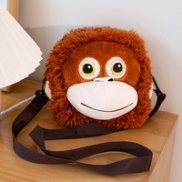 Peluche Gorille Singe Brodé Super Doux Rembourré Coton PP Jouet en Peluche Singe à Longues Bras Cadeau Unisexe