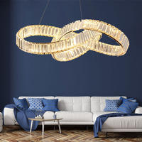 BGST Moderne LED Suspension De Luxe Pendentif Lumière Hôtel Villa Salon Décoration Lustre En Cristal Lampes Décor À La Maison