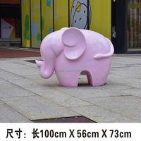 Offre Spéciale : Grandes Sculptures d'Animaux pour Décoration de Fête – Éléphant en Résine Grandeur Nature, Peint à la Main, Durable, Mignon et Coloré