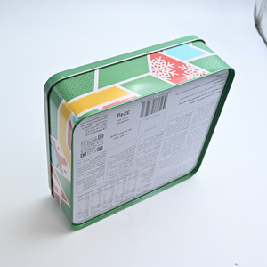 Custom Printed Glossy Square Christmas Tinplate Box Food Grade <b>Storage</b> for Holiday Biscuit Cookie & Candy Gift Packaging - Product Image 4