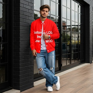 Veste <span class=keywords><strong>de</strong></span> baseball pour homme avec logo personnalisé en gros, style printemps et automne, veste universitaire décontractée <span class=keywords><strong>de</strong></span> haute qualité fabriquée en usine, pas <span class=keywords><strong>de</strong></span> MOQ - Product Image 4