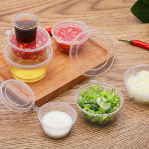 1oz-4ozTasse à sauce à emporter en plastique, récipient de stockage à trempage PP pour <span class=keywords><strong>micro</strong></span>-ondes avec couvercle pour les plats à emporter, tasse à condiments jetable - Product Image 3