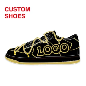 2023 Custom Men's Athletic Skateboard Sneakers High Quality Leather Low Cut Sport Shoes Rubber Insole for Winter and Spring