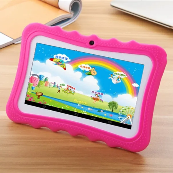 Tablet Rockchip 7 Inci Quad Core 3126 Anak-anak, Tablet Android Edukasi Anak-anak, Laptop Bermain Game untuk Anak-anak