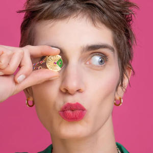 Hete Verkoop 18K Vergulde Email Regenboog Plaat <span class=keywords><strong>Tarot</strong></span> Cactus Ketting Voor Vrouw - Product Image 4