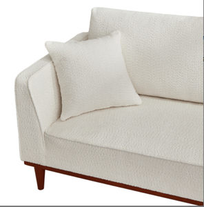 Chaise Longue y Taburete Modernos Tapizados en Tela para Sala de Estar o Dormitorio - Product Image 6