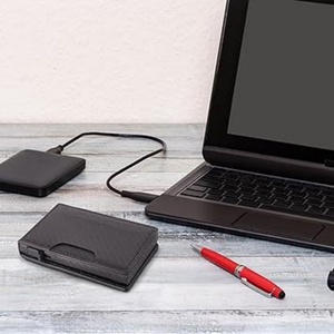 ที่ใส่บัตรเครดิต Boshiho แบบกำหนดโลโก้เอง ป้องกัน RFID ดีไซน์บางเฉียบ วินเทจ หนังลายดาว พร้อมคลิปหนีบอะลูมิเนียมแบบสั้น ดีดบัตรอัตโนมัติ - Product Image 5