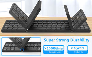 Wireless Foldable <b>Keyboard</b> Number Keypad <b>Mini</b> Quiet Folding Portable Lightweight Travel Rechargeable Pocket for Tablet - Product Image 5