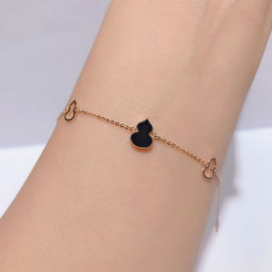 Joyería Fina, Colgante de Calabaza, Pulsera de Oro Real de 18k, Chapada en Circonita Cúbica, Oro Rosa Sólido, Pulseras de Cadena y Eslabones de Moda - Product Image 4