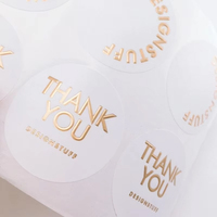 Etiquettes adhésives imperméables en PVC résistant aux UV, étiquettes cadeaux de remerciement personnalisables pour les petites entreprises