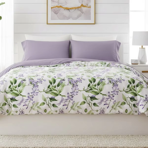 Soft Cotton Lavender Bedding Set Floral <b>Bed</b> Linen Breathable <b>Comfortable</b> Duvet Cover Set Wholesale Supplier - Product Image 1