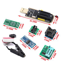 Módulo de programación USB Flash BIOS serie EEPROM, KIT de bricolaje con Clip de prueba SOIC8 SOP8, adaptador de 1,8 V y adaptador SOIC8