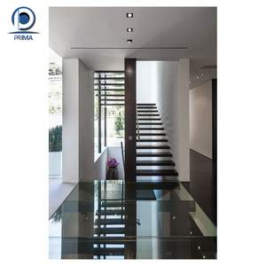 Prima a buon mercato moderno personalizzato per interni galleggiante scale in legno, Stringer nascosto, Design elegante ma funzionale - Product Image 4