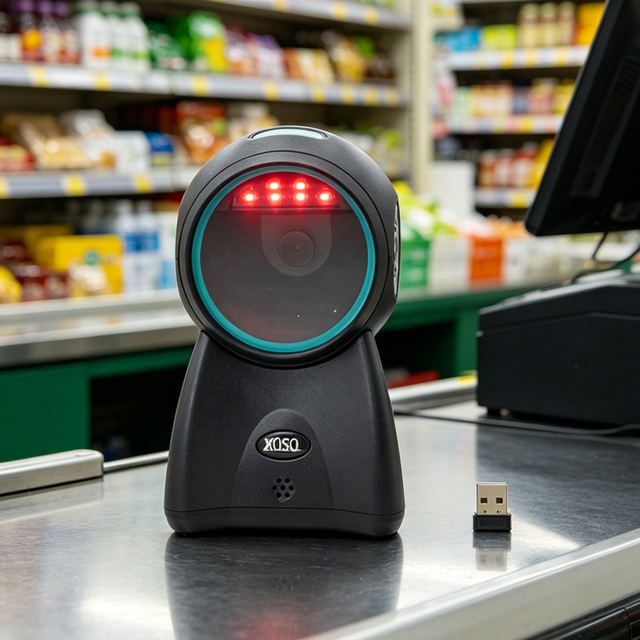 Wireless 2D Omnidirectional USB Barcode Scanner  1D Scanners QR Bar Code Reader for Cashier Bookshop Supermarket